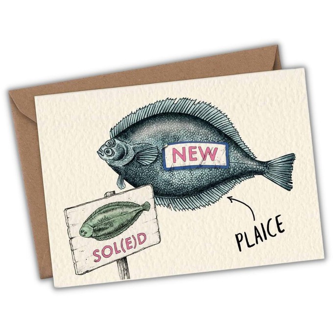 Greeting card housewarming "Plaice Soled" from Fairy Positron