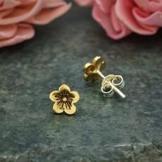Silver studs with bronze cherry blossom from Fairy Positron