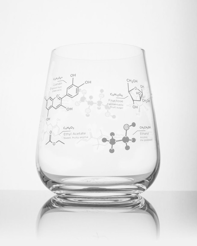 Wine glass "The chemistry of wine" from Fairy Positron