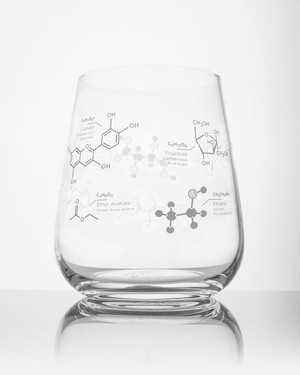 Wine glass "The chemistry of wine" from Fairy Positron