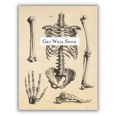 Skeleton greeting card "Get well soon" from Fairy Positron