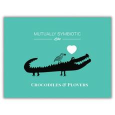 Greeting card "Symbiotic like crocodiles and plovers" via Fairy Positron