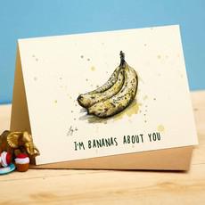 Greeting card "Bananas about you" via Fairy Positron