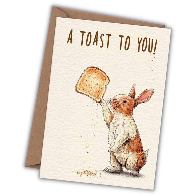 Greeting card "A toast to you" from Fairy Positron
