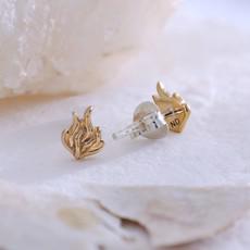 Silver studs with bronze snake via Fairy Positron
