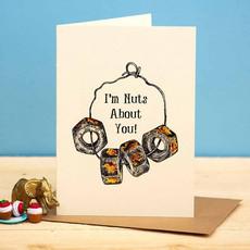 Greeting card nuts "Nuts about you" via Fairy Positron