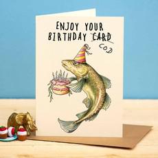 Greeting card cod "Enjoy your birthday cod" via Fairy Positron