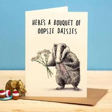 Greeting card “Bouquet of Oopsie Daisies” via Fairy Positron