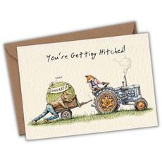Marriage/cohabitation greeting card "Getting hitched" via Fairy Positron