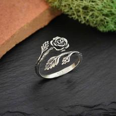 Silver ring rose via Fairy Positron