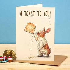 Greeting card "A toast to you" from Fairy Positron