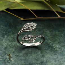 Silver ring leaves via Fairy Positron