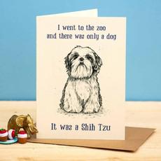Greeting Card Shih Tzu "One dog in the zoo" via Fairy Positron