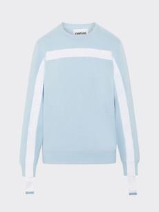Oversized Blue Jumper With White Stripe -  Sizes 8-12 via Fanfare Label