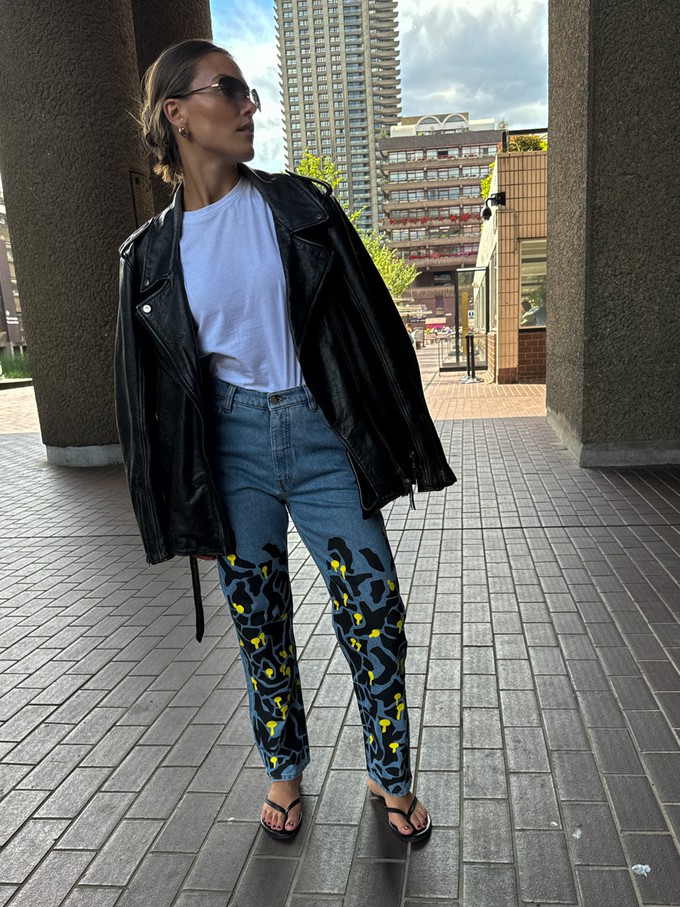 High Waisted Ucycled Mushroom Wood Jeans from Fanfare Label