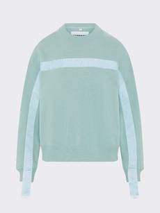 Green Jumper With Blue Stripe - Sizes 8 & 12 via Fanfare Label