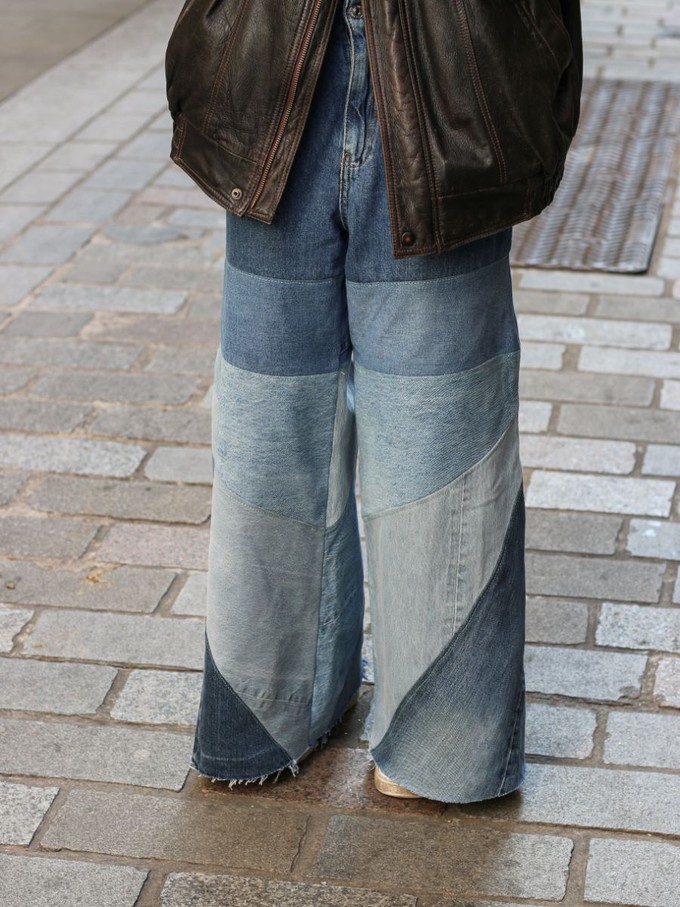 High Waisted Upcycled Oversized Wide Leg Jeans from Fanfare Label