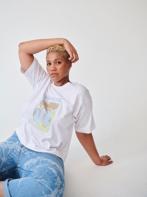 High Waisted Organic & Recycled Laser Dandelion Jeans from Fanfare Label