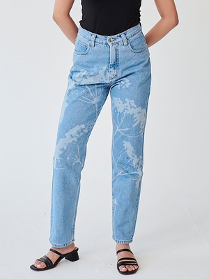 High Waisted Organic & Recycled Laser Dandelion Jeans from Fanfare Label