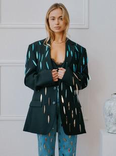 Sequin Upcycled Vintage Blazer via Fanfare Label