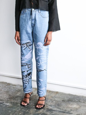Moss Movement Jeans in Blue Denim from Fanfare Label