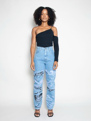 Moss Movement Jeans in Blue Denim from Fanfare Label