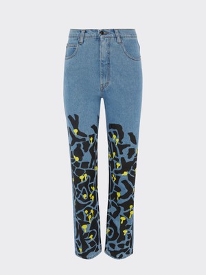 High Waisted Ucycled Mushroom Wood Jeans from Fanfare Label