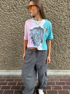 Amber Vintage Spliced Crop Top size 8/10 from Fanfare Label