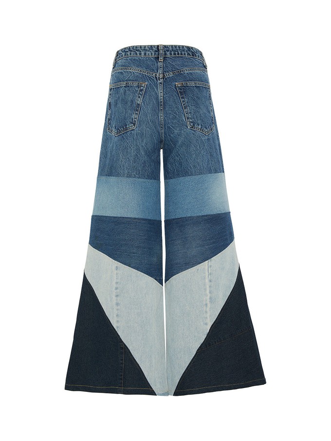 High Waisted Upcycled Oversized Wide Leg Jeans from Fanfare Label