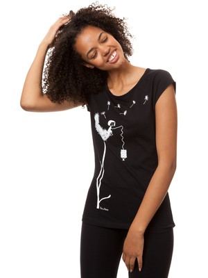 Pusteblume Cap Sleeve black from FellHerz T-Shirts - bio, fair & vegan