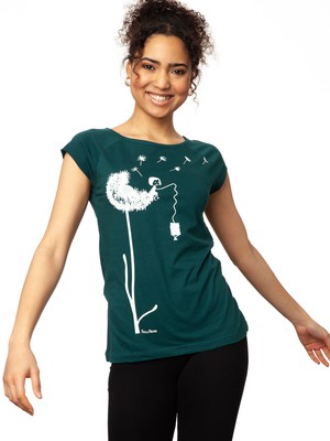 Pusteblume Cap Sleeve Deep Teal from FellHerz T-Shirts - bio, fair & vegan