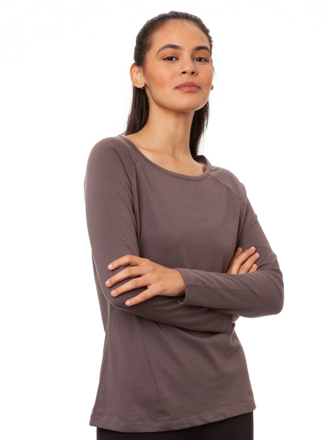 Raglan Longsleeve volcanic grey from FellHerz T-Shirts - bio, fair & vegan Raglan Longsleeve volcanic grey from FellHerz T-Shirts - bio, fair & vegan