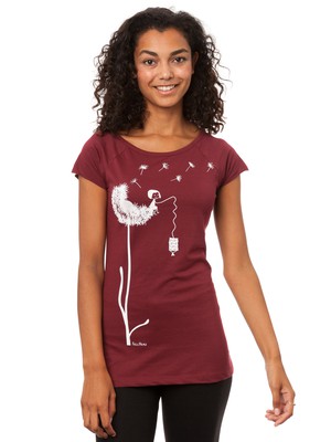 Pusteblume Cap Sleeve ruby from FellHerz T-Shirts - bio, fair & vegan
