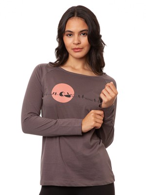 Raglan Longsleeve Sunrise volcanic grey from FellHerz T-Shirts - bio, fair & vegan Raglan Longsleeve Sunrise volcanic grey from FellHerz T-Shirts - bio, fair & vegan