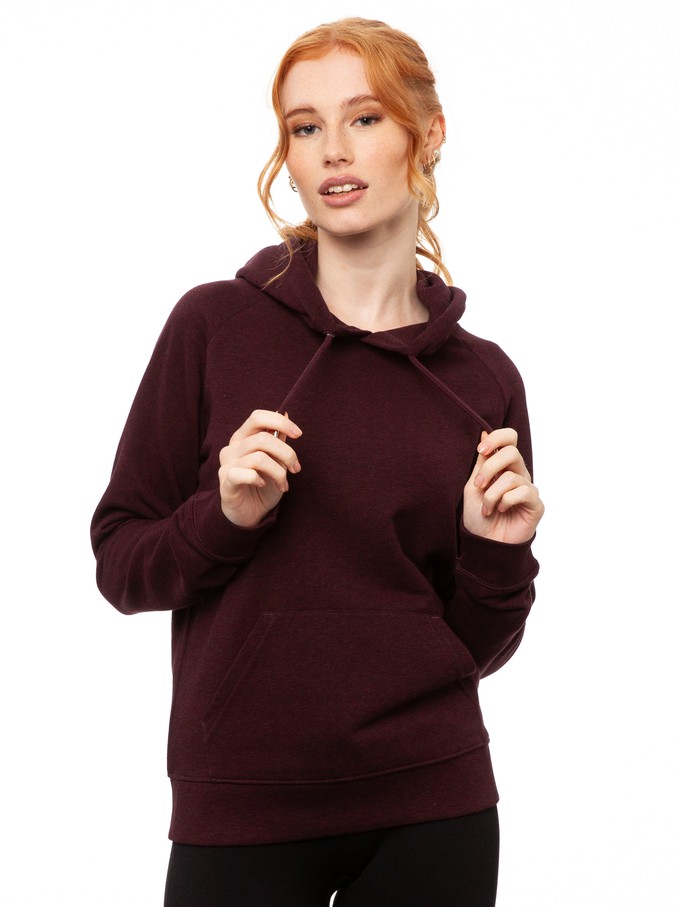 Hoodie Heather Grape Red from FellHerz T-Shirts - bio, fair & vegan