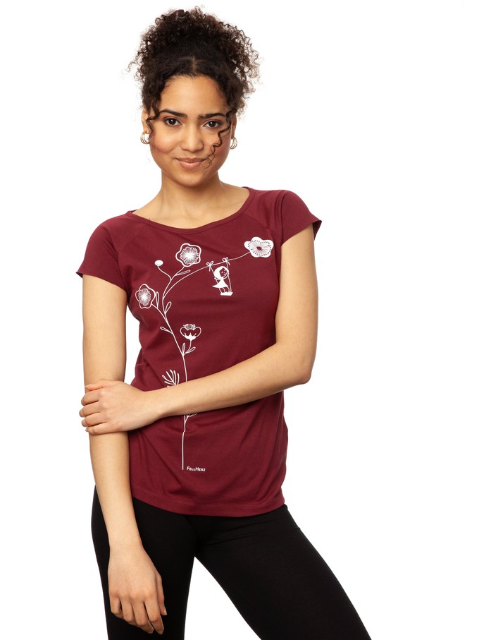 Schaukelmädchen Cap Sleeve ruby from FellHerz T-Shirts - bio, fair & vegan