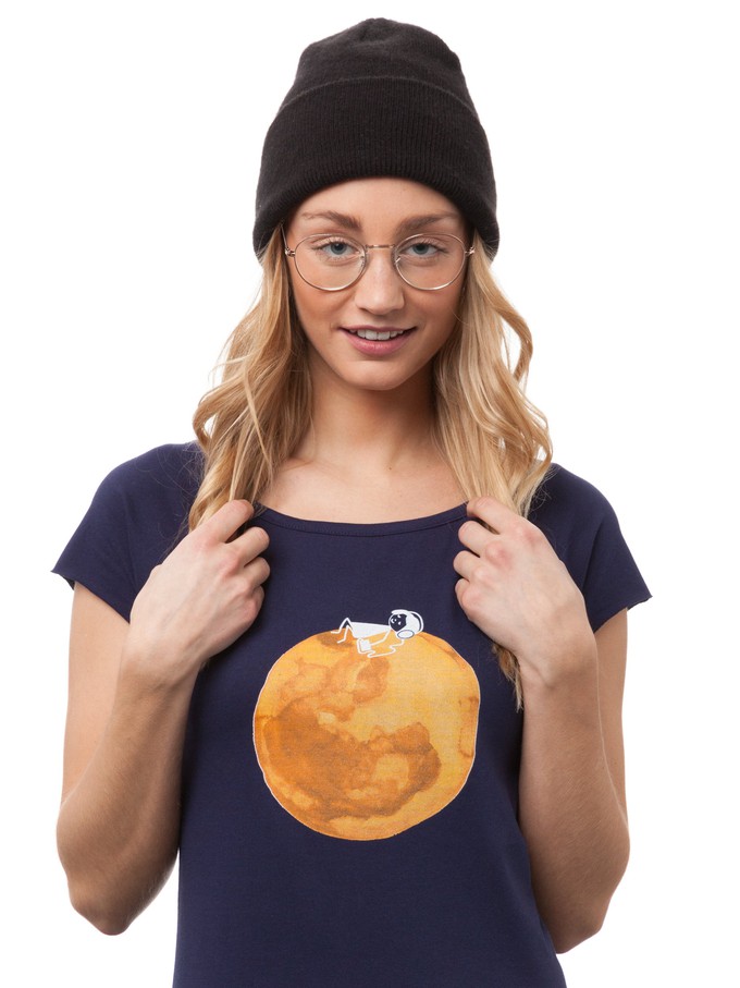Moon Girl Cap Sleeve midnight from FellHerz T-Shirts - bio, fair & vegan