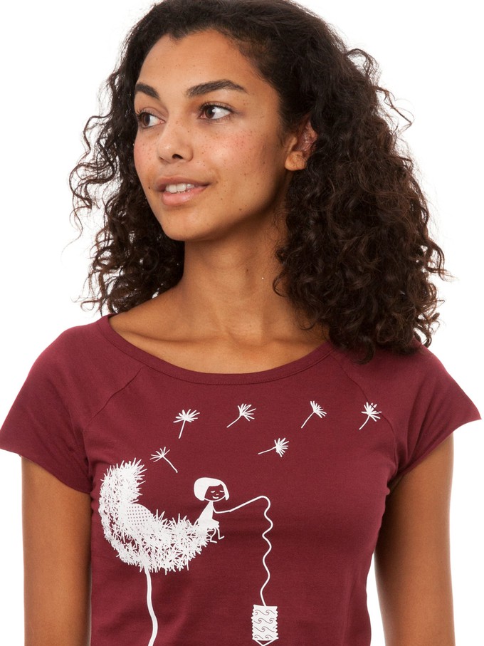 Pusteblume Cap Sleeve ruby from FellHerz T-Shirts - bio, fair & vegan