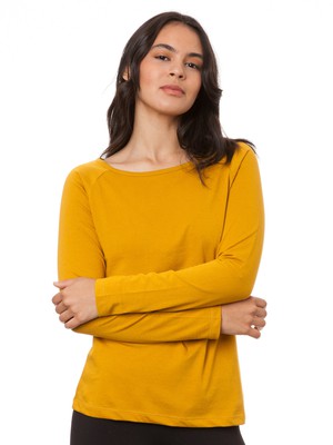 Raglan Longsleeve harvest gold from FellHerz T-Shirts - bio, fair & vegan Raglan Longsleeve harvest gold from FellHerz T-Shirts - bio, fair & vegan