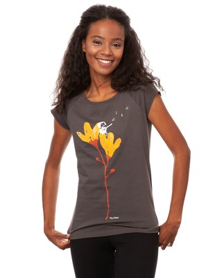 Gitarrenmädchen Cap Sleeve dark grey from FellHerz T-Shirts - bio, fair & vegan