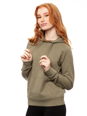 Hoodie Heather Khaki from FellHerz T-Shirts - bio, fair & vegan