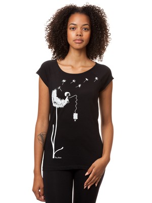 Pusteblume Cap Sleeve black from FellHerz T-Shirts - bio, fair & vegan