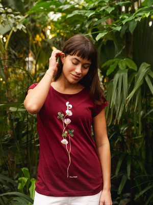Glücksklee Cap Sleeve ruby from FellHerz T-Shirts - bio, fair & vegan