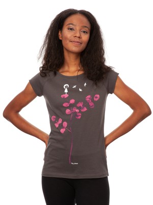 Eukalyptusmädchen Cap Sleeve dark grey from FellHerz T-Shirts - bio, fair & vegan