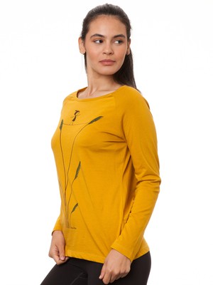 Raglan Longsleeve Seiltanz harvest gold from FellHerz T-Shirts - bio, fair & vegan Raglan Longsleeve Seiltanz harvest gold from FellHerz T-Shirts - bio, fair & vegan
