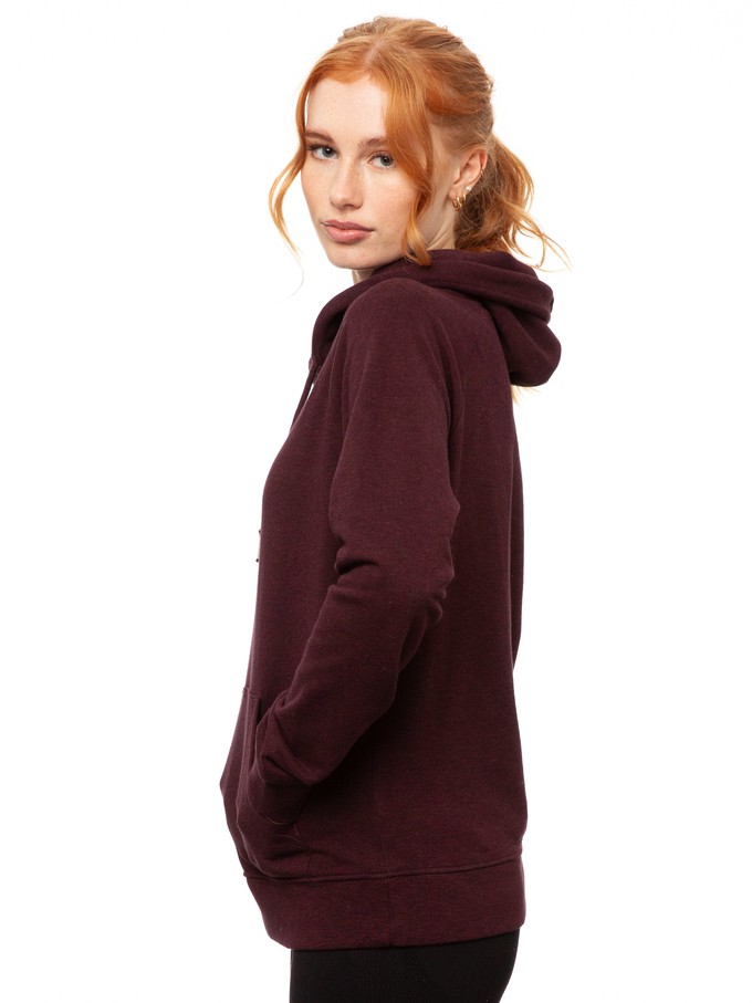 Hoodie Heather Grape Red from FellHerz T-Shirts - bio, fair & vegan