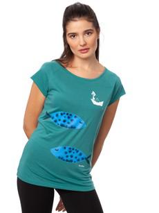 La Capitana Cap Sleeve jungel green via FellHerz T-Shirts - bio, fair & vegan