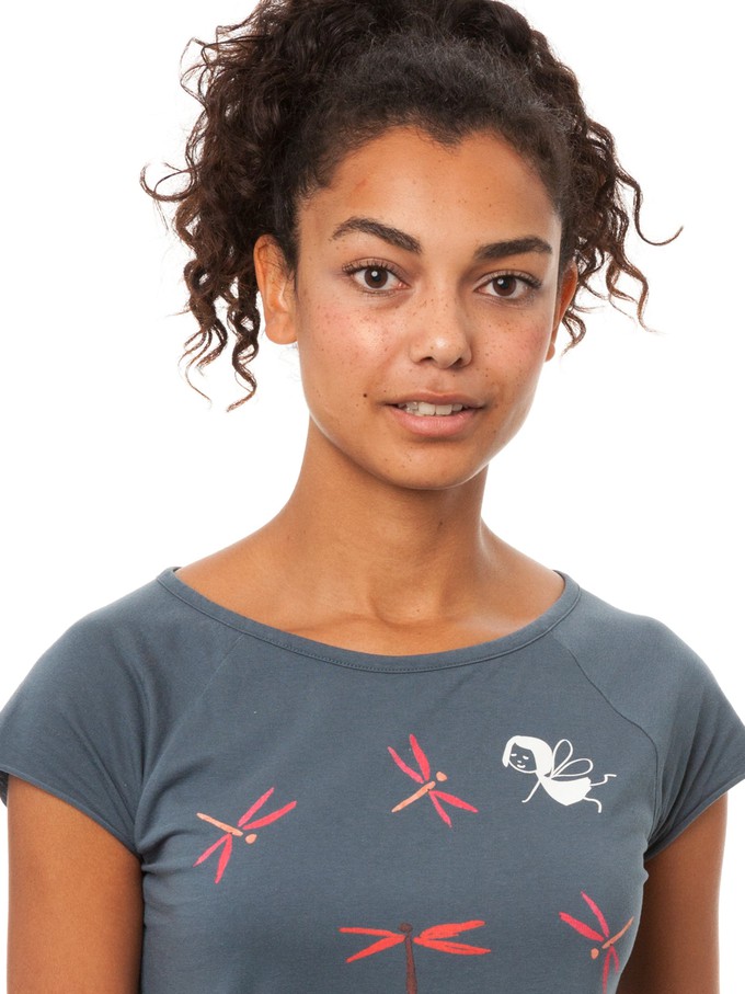 Libellenmädchen Cap Sleeve thundercloud from FellHerz T-Shirts - bio, fair & vegan Libellenmädchen Cap Sleeve thundercloud from FellHerz T-Shirts - bio, fair & vegan