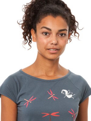 Libellenmädchen Cap Sleeve thundercloud from FellHerz T-Shirts - bio, fair & vegan Libellenmädchen Cap Sleeve thundercloud from FellHerz T-Shirts - bio, fair & vegan