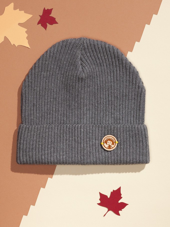 Beanie heather grey from FellHerz T-Shirts - bio, fair & vegan